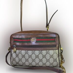 Gucci Brown and Beige Crossbody Bag